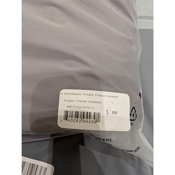 NWT Mack Weldon ACE Sweatpant - Purple Potion Heather size L - Picture 10 of 10